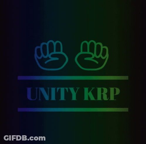 Unity KRP Logo With Rainbow Background GIF