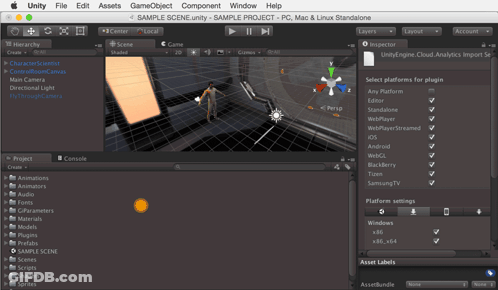 Unity Options Screenshot GIF