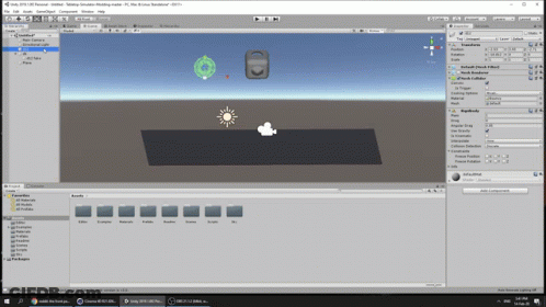 Unity Simulation Modeling Model Being Created GIF