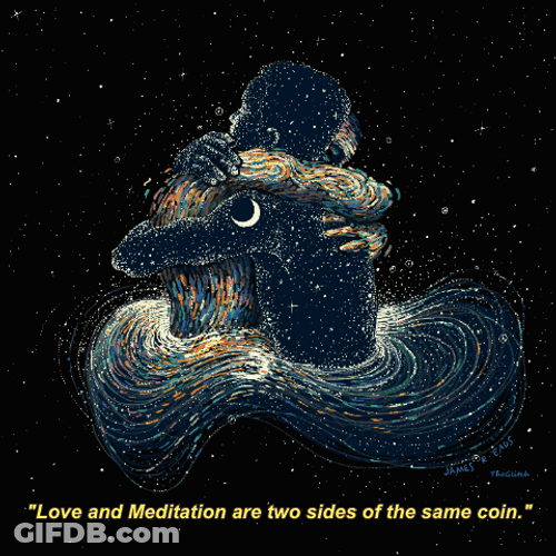 Universe Aesthetic Hug Love Meditation GIF