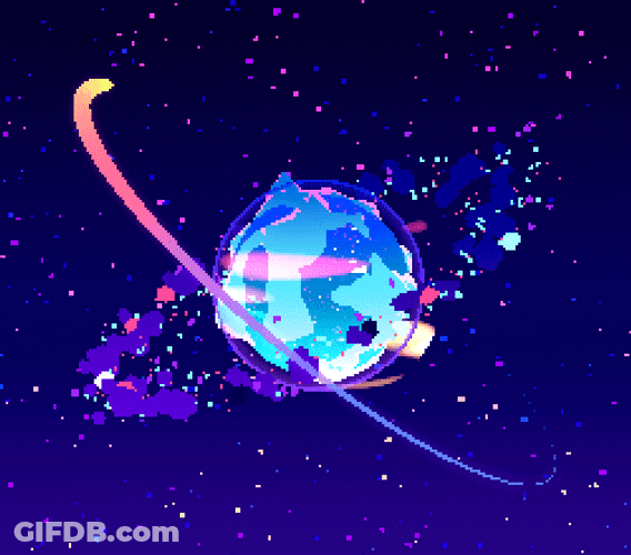 Universe Aesthetic Planet Ring GIF