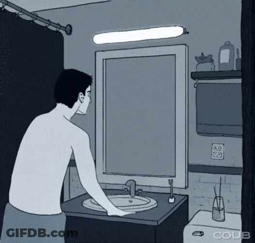 Universe Mirror Comfort Room GIF