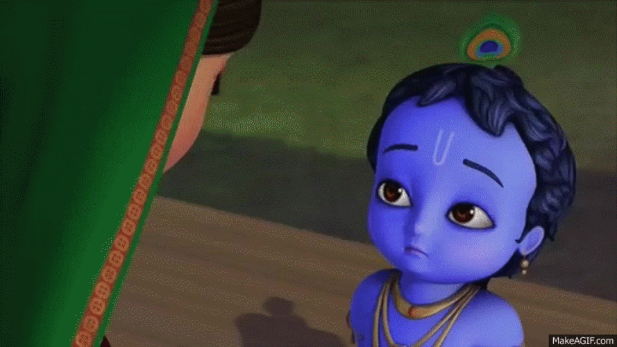 Universe Vision Little Krishna GIF