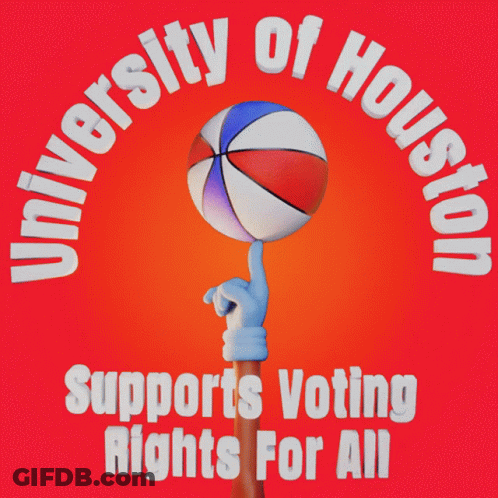 University Of Houston Logo Supports Voting Rights For All GIF
