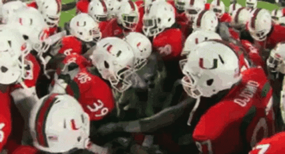 University Of Miami Huddle Up GIF