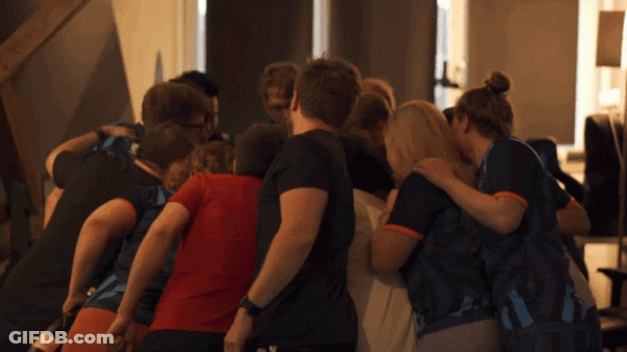 University Students Team Work Huddle GIF
