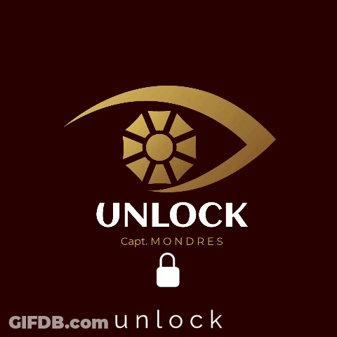 Unlock Logo With Eye And Lock GIF