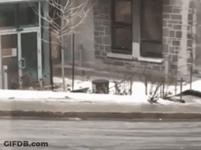 Unlucky Man Repeatedly Slipping On Ice GIF