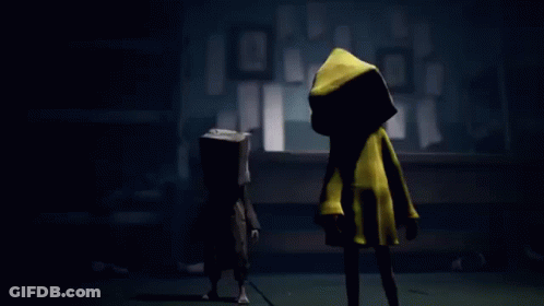 Uno And Six Video Game Characters In Dark GIF