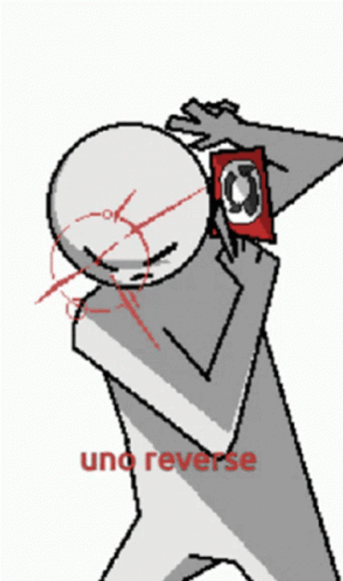Uno Reverse Card Human Target GIF