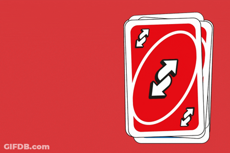Uno Reverse Card Pile Plus Four GIF