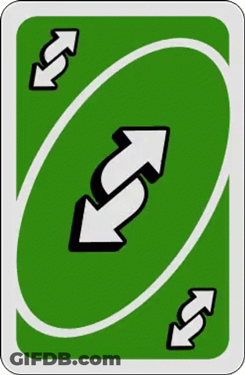 Uno Reverse Cards In Different Color GIF