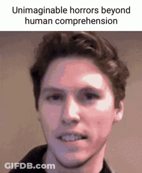 Unspeakable Horrors Man Transforming GIF