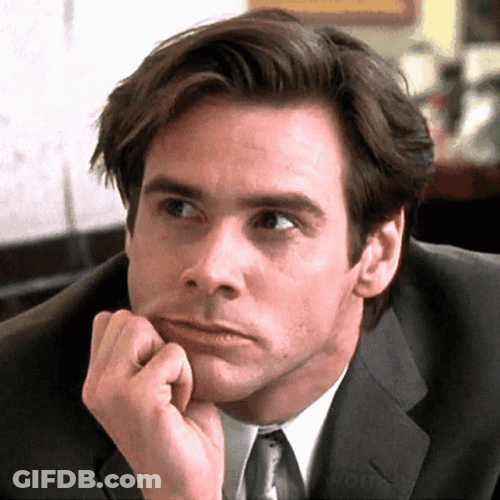 Unsure Thinking Jim Carrey GIF