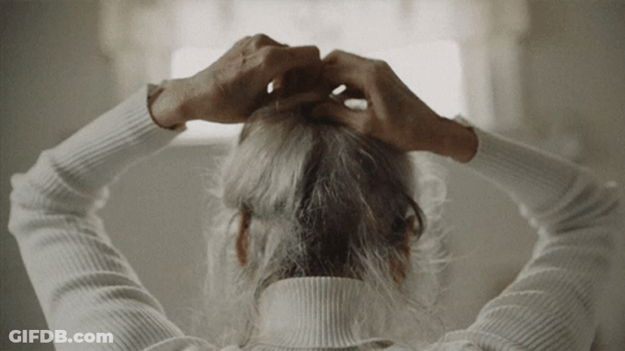 Untangling Pull Hair White GIF