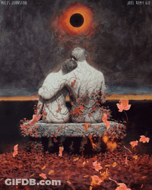 Until End Art Piece Fall Leaf Floating GIF