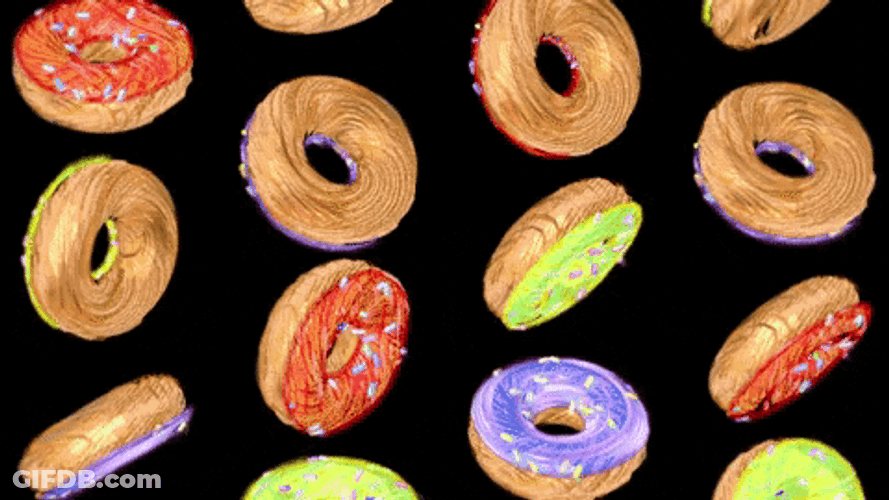 Up And Down Effects To Donuts GIF