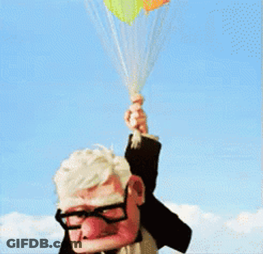 Up Carl Flying In The Sky GIF