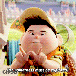 Up Cartoon Character The Wilderness Must Be Explored GIF