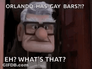 Up Character Talking About Orlando Gay Bars GIF