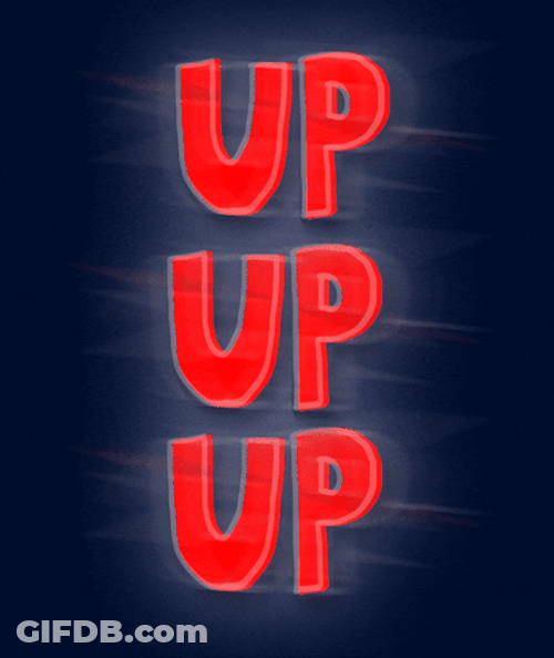 Up Flickering Red Neon Sign GIF