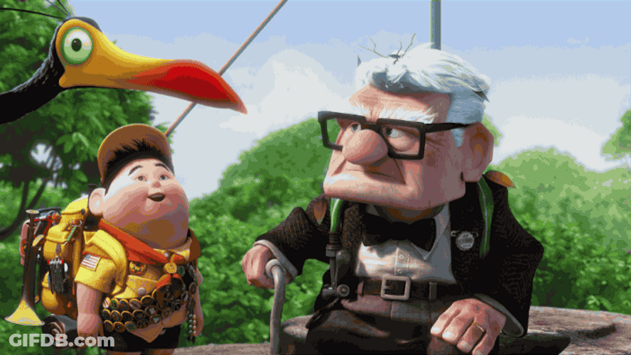 Up Russell And Carl Heartwarming Moment GIF