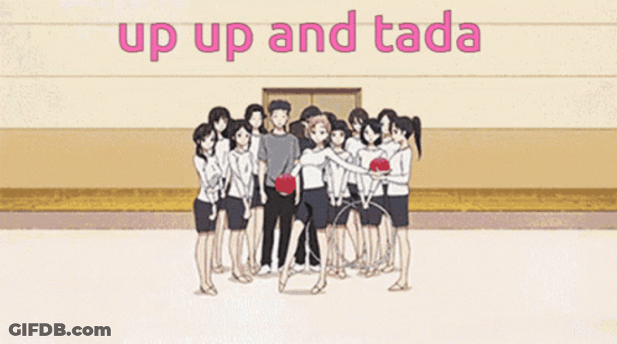 Up Up And Tada Anime Ballet Gymnastics GIF