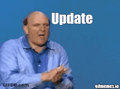 Update Word With Colorful Sound Waves GIF