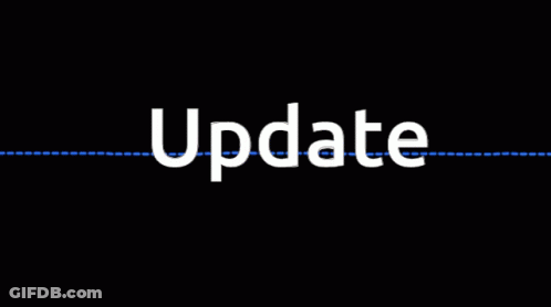 Update Word With Colorful Sound Waves GIF