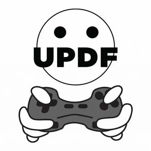 UPDF Emoji PlayStation Joystick GIF