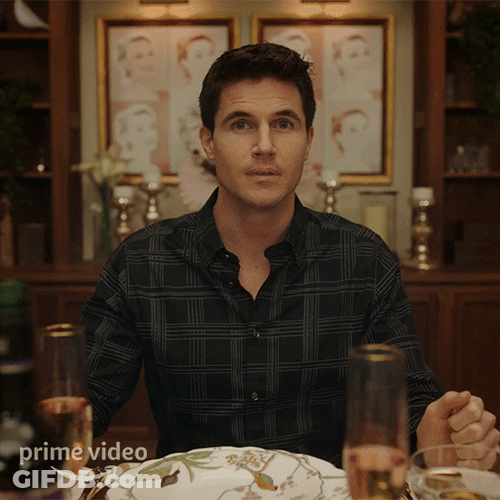 Upload Dinner Robbie Amell GIF