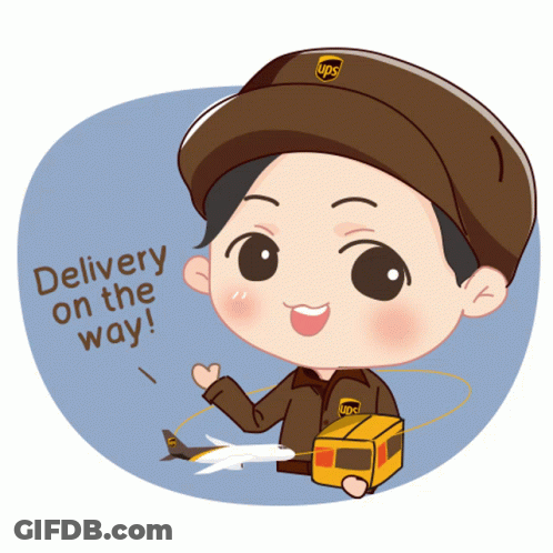Ups Delivery Man Cartoon GIF
