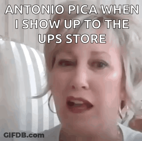 Ups Delivery Man Holding Gift Box Merry Christmas GIF