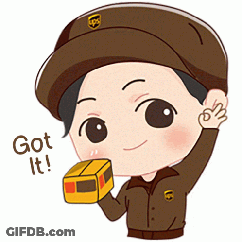 Ups Worker Holding Box Got It GIF