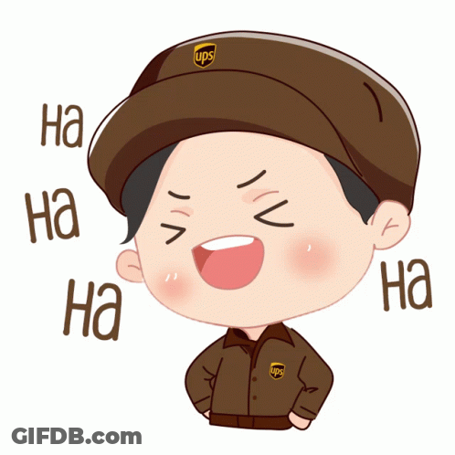 Ups Worker Laughing GIF