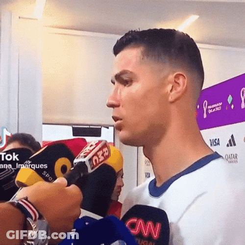 Upset Ronaldo Al Nassr Side Eye Look GIF