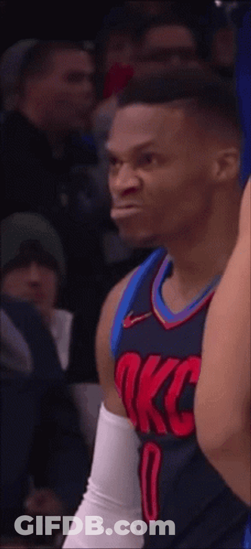Upset Russell Westbrook GIF