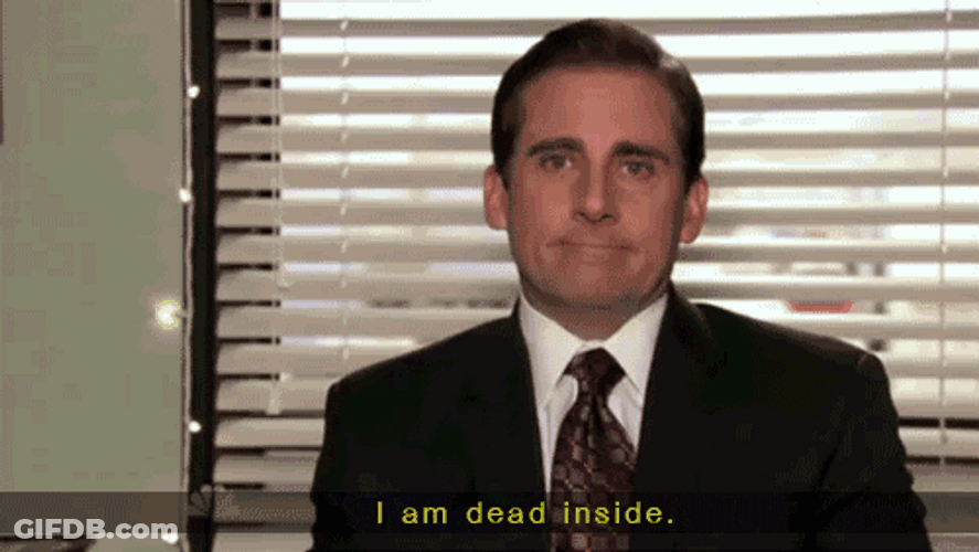 Upset Steve Carell Dead Inside GIF