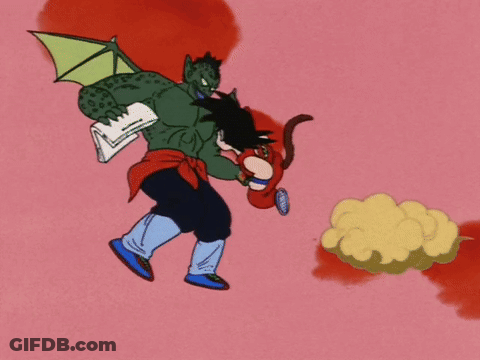 Upside Down Cartoon Character With Cloud GIF