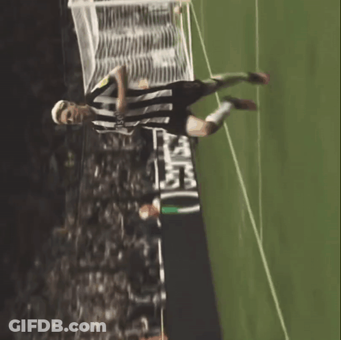 Upside Down Soccer Player With SD Sign GIF