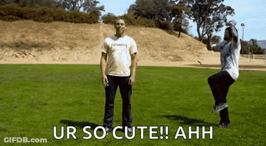 Ur So Cute Drop Kick GIF