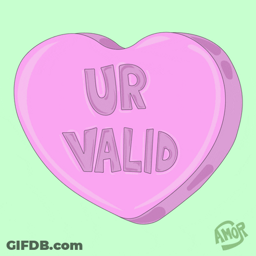 Ur Valid Written On Pink Dancing Heart GIF