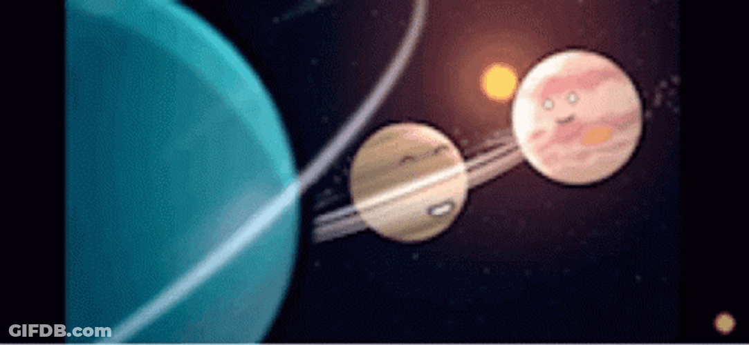 Uranus Neptune Planet Animation GIF