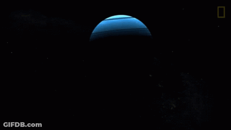 Uranus Planet Dark Space GIF