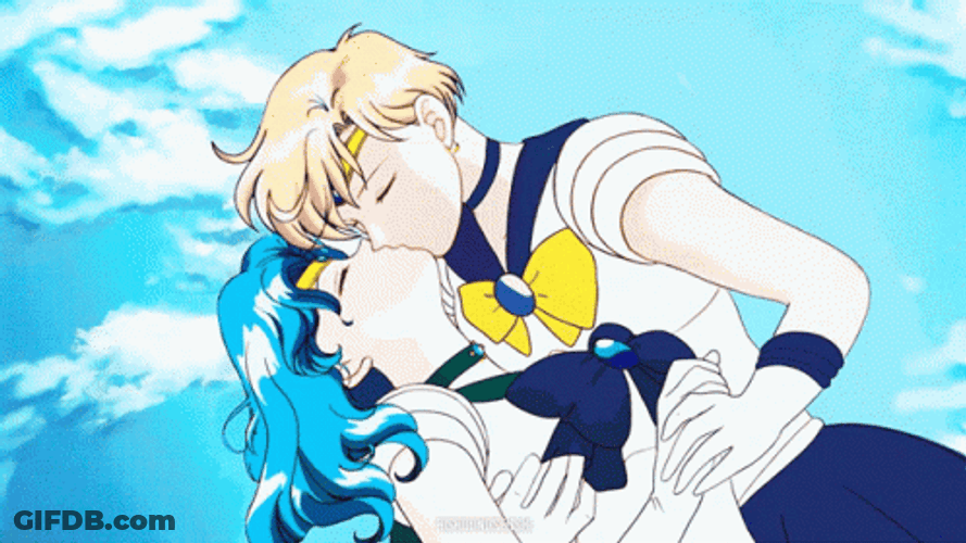 Uranus Sailor Moon Kiss GIF