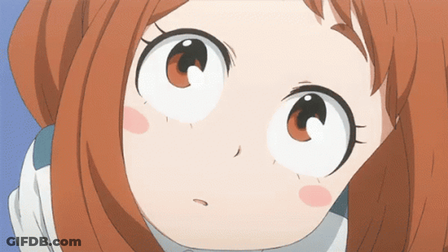 Uraraka Cute Puppy Eyes GIF