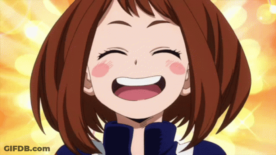 Uraraka Heartwarming Smile GIF