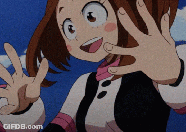 Uraraka Joyful And Bright Expression GIF