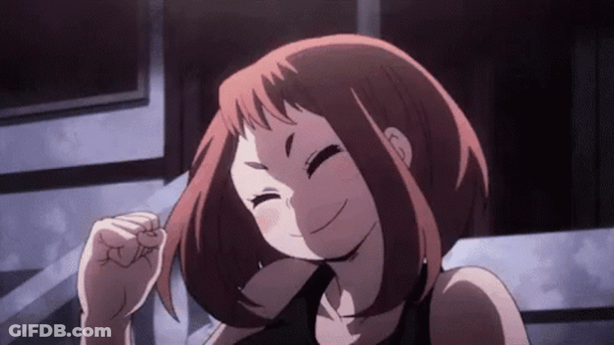 Uraraka Supportive Cheer GIF