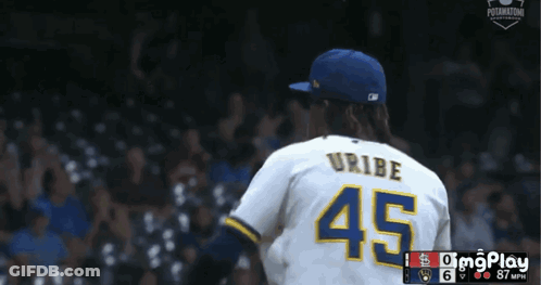 Uribe Baseball Player Number 45 GIF